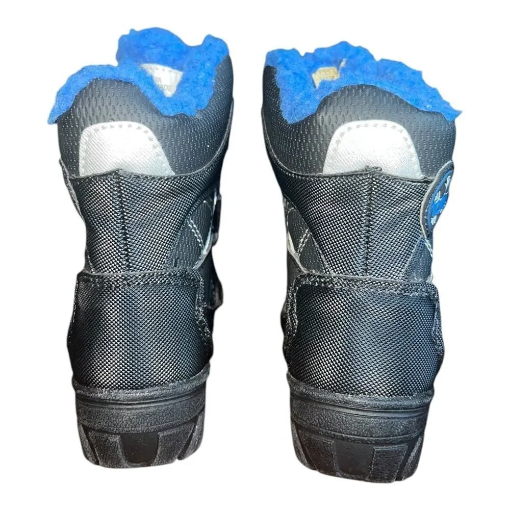 totes Tayton Mid Toddler Boys' Waterproof Winter Boots Black Blue 5M EUC